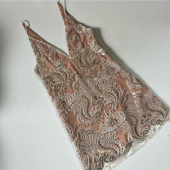 Free People NWT Night Shimmers Sequins Dress 0 - Picture 8 of 10